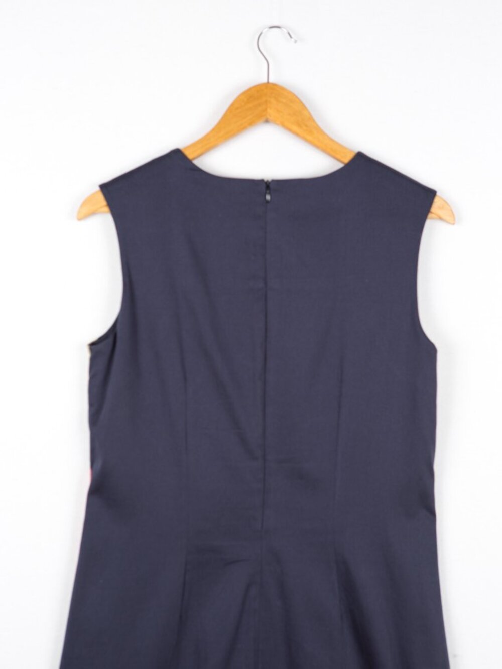 Desigual Retro Geometric Target Shift Dress Navy Blue Cotton Blend Size US 8 - Picture 7 of 12